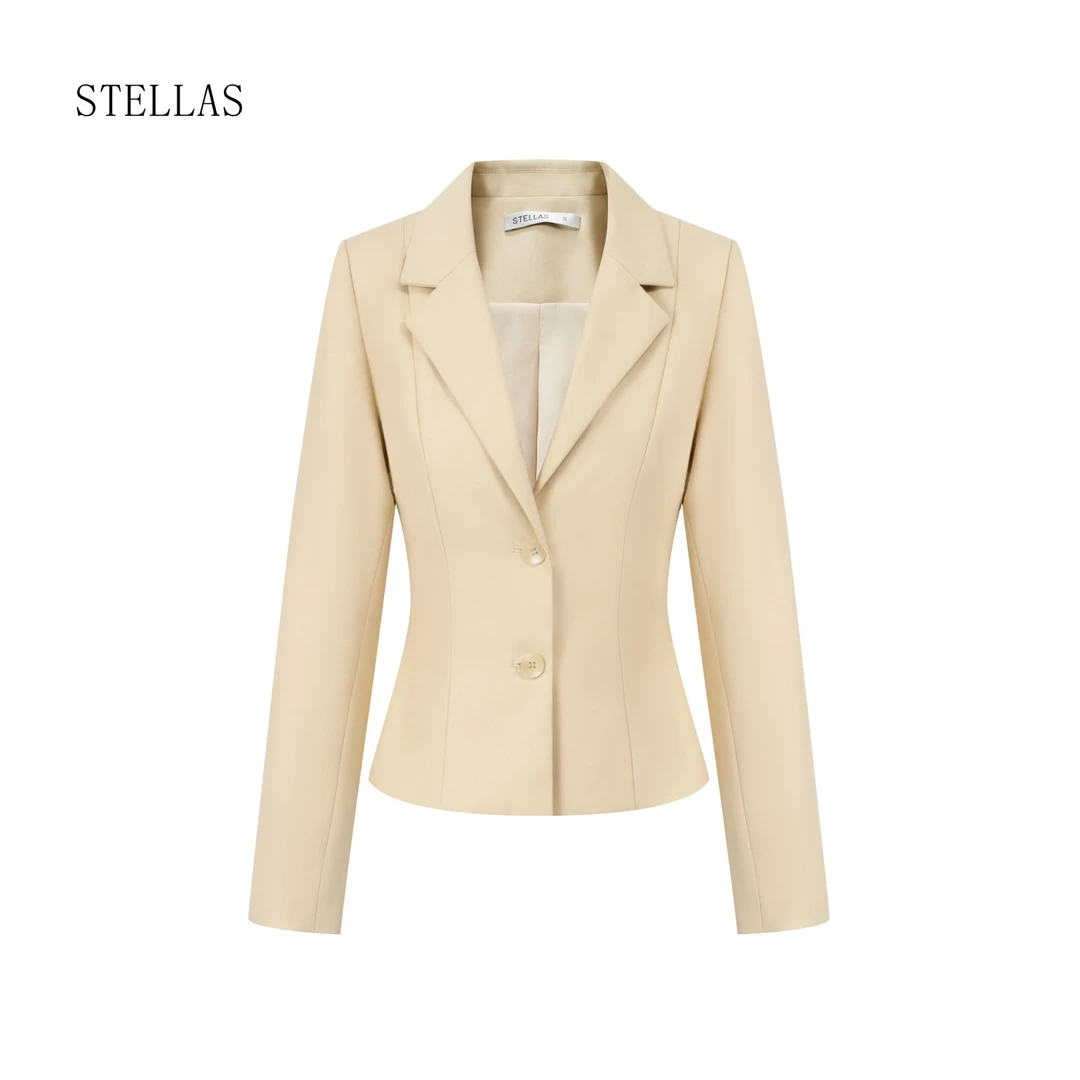 STELLAS【小蛮腰】进口有机棉 柔软滑爽气质显瘦西装外套