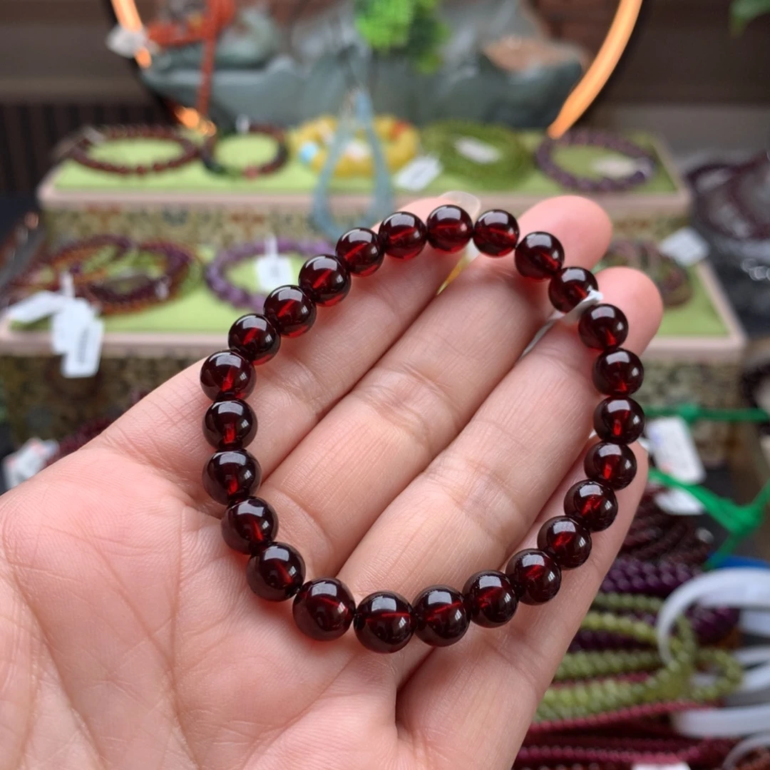 石榴石手串未镶嵌手串7.5