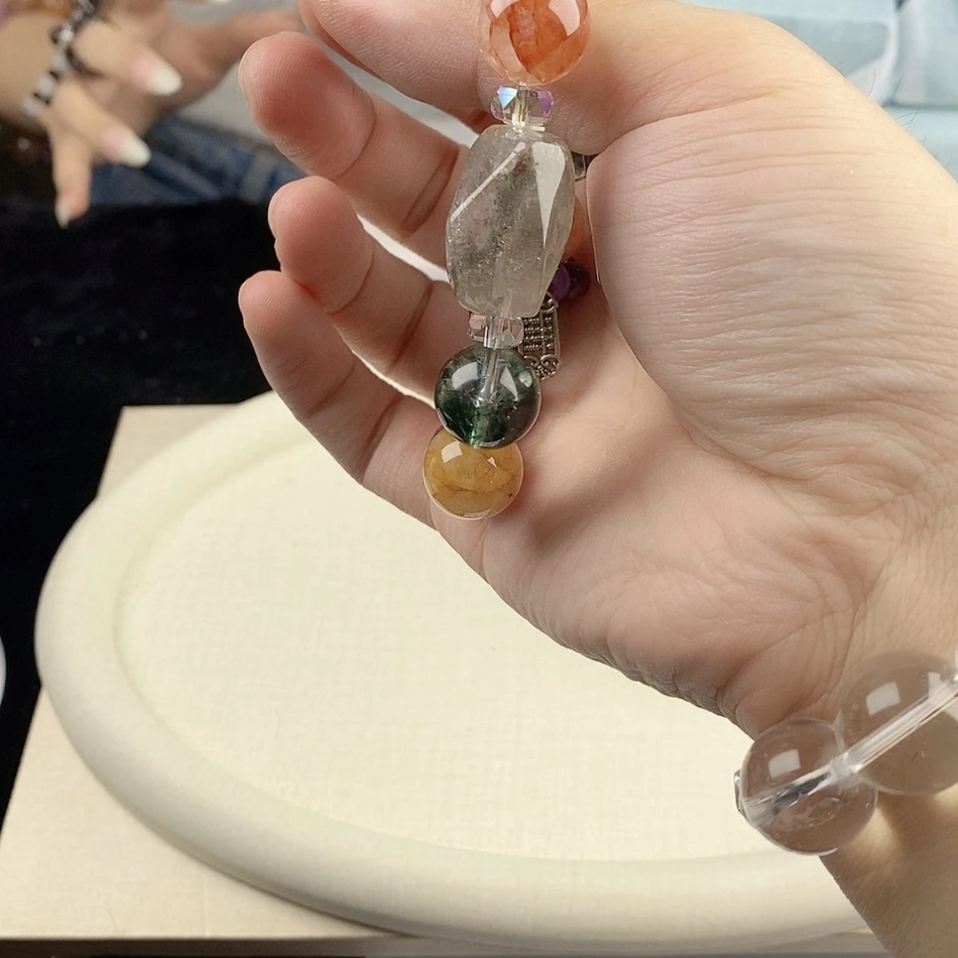 银S925镀金镶嵌手链水晶