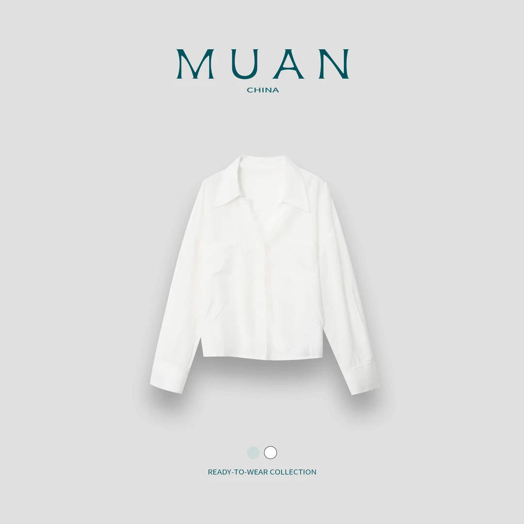 木岸MUAN:《高知衬衫》定制宽松法式亚麻长袖衬衫上衣女DG3-8964