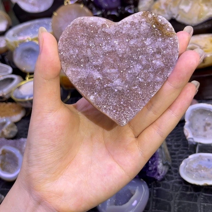 未镶嵌发饰水晶白晶爱心
