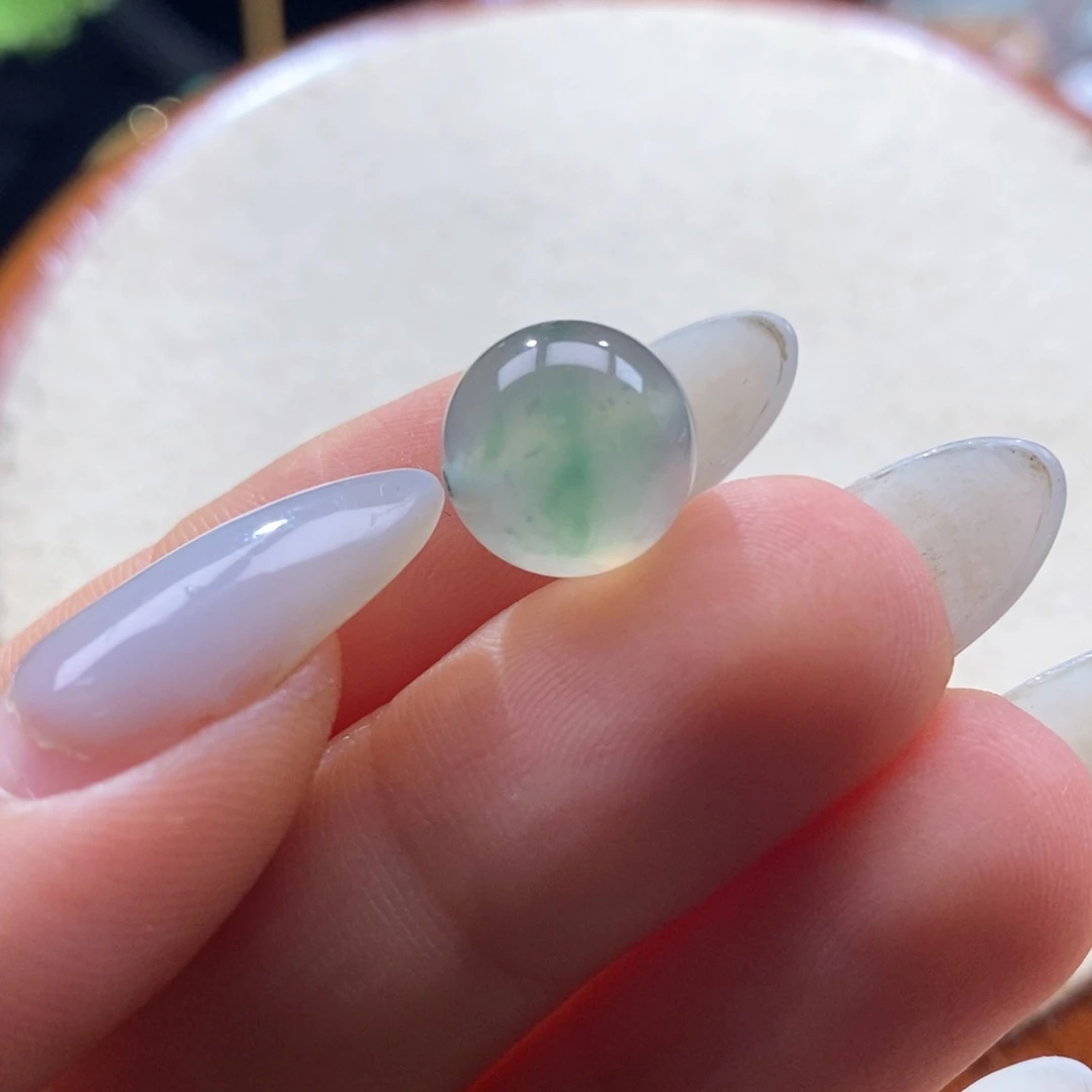 翡翠未镶嵌吊坠(不含链)翡翠冰茶飘色圆珠