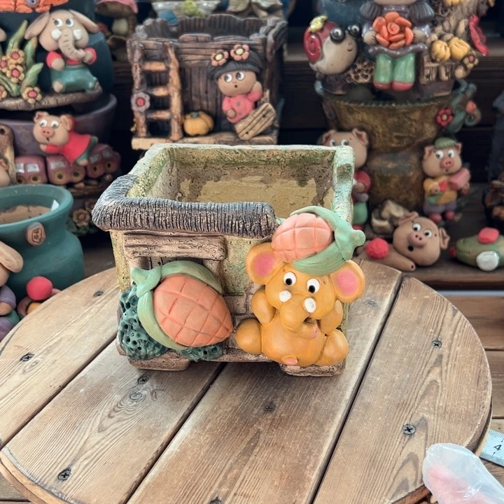 嘻哈多肉花盆百搭