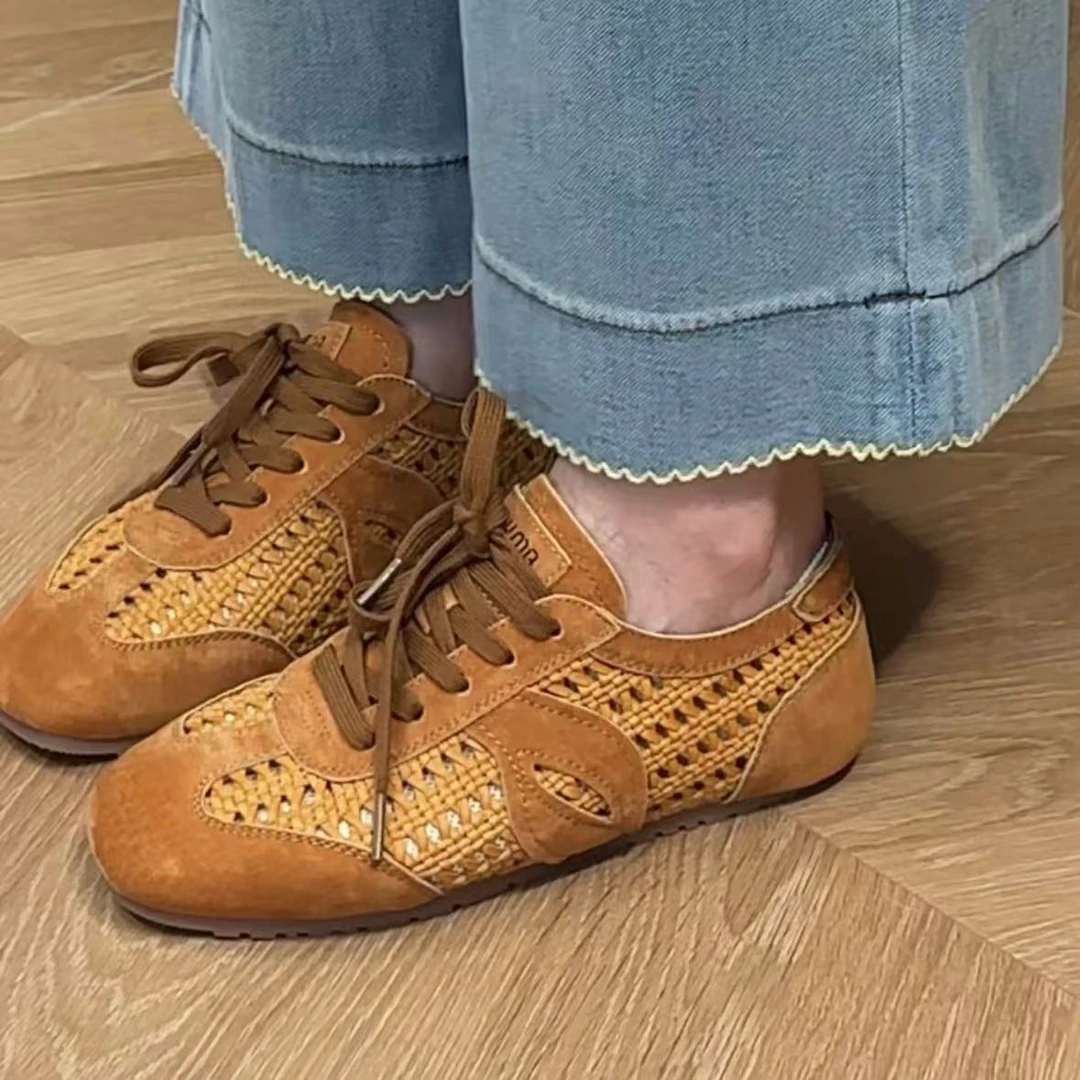 富人假日法式老钱轻奢镂空休闲鞋5-5-28