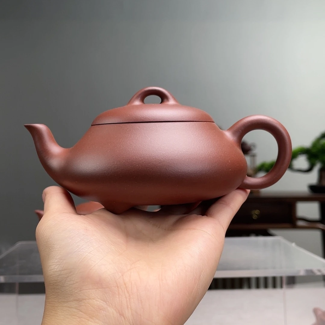 【闪购商品】茶壶紫砂差****?底槽青鸽嘴石瓢容量260cc
