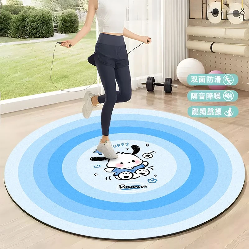 卡通圆形优质硅藻泥软垫吸水防滑速干脚垫跳舞瑜伽垫减肥跳绳垫子