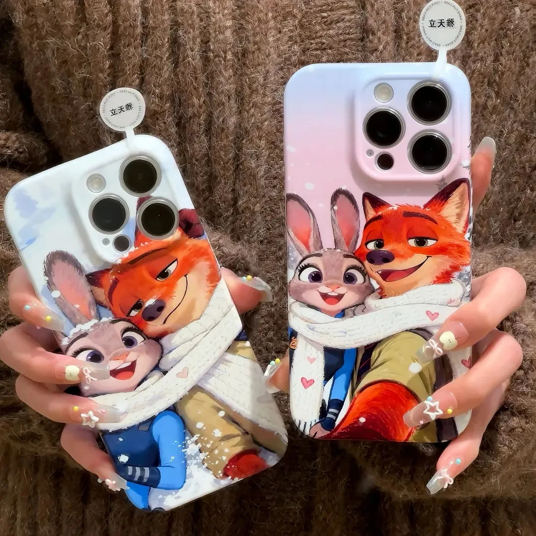 情侣尼克朱迪适用苹果17promax手机壳16pro全包镜头14p高级感可爱