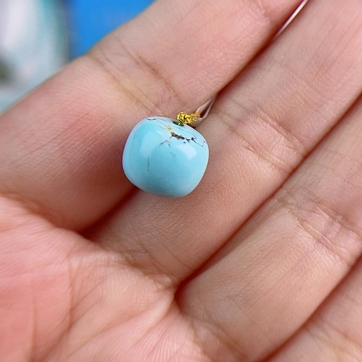 未镶嵌绿松石珠宝奇石9.5×8.5