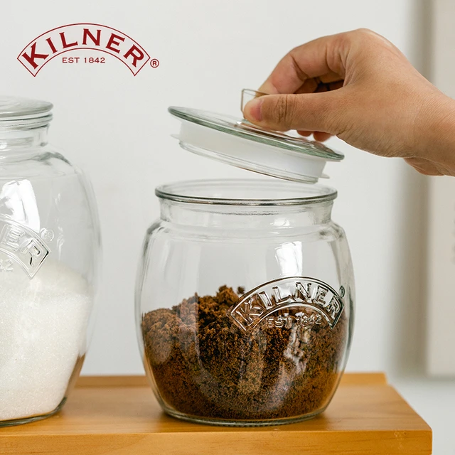 糖罐英国kilner家用装红糖白砂糖玻璃罐子宽口储存冰糖防潮密封罐