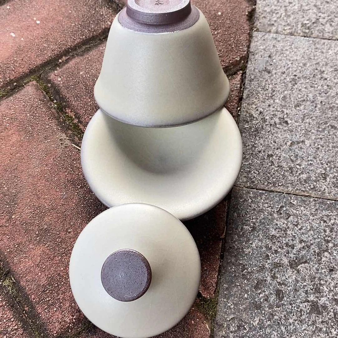 阿***狸茶盏建盏白贝盖碗一个