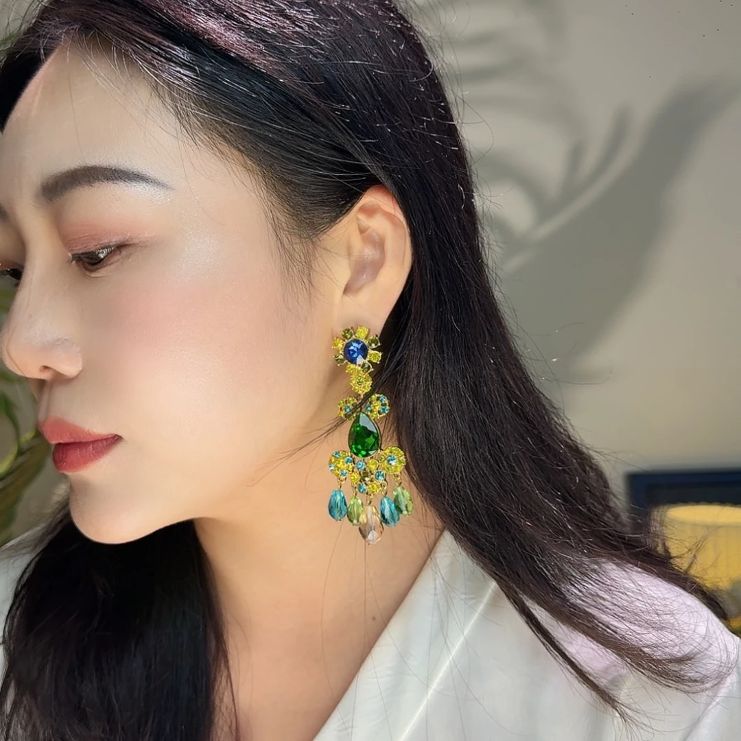 琉璃纯铜合金耳钉