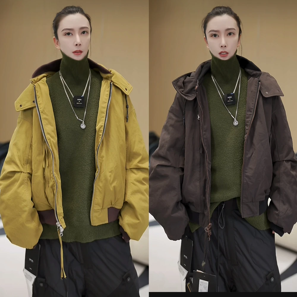 3791【90白鸭绒】可拆卸帽潮牌羽绒服 W159-25630