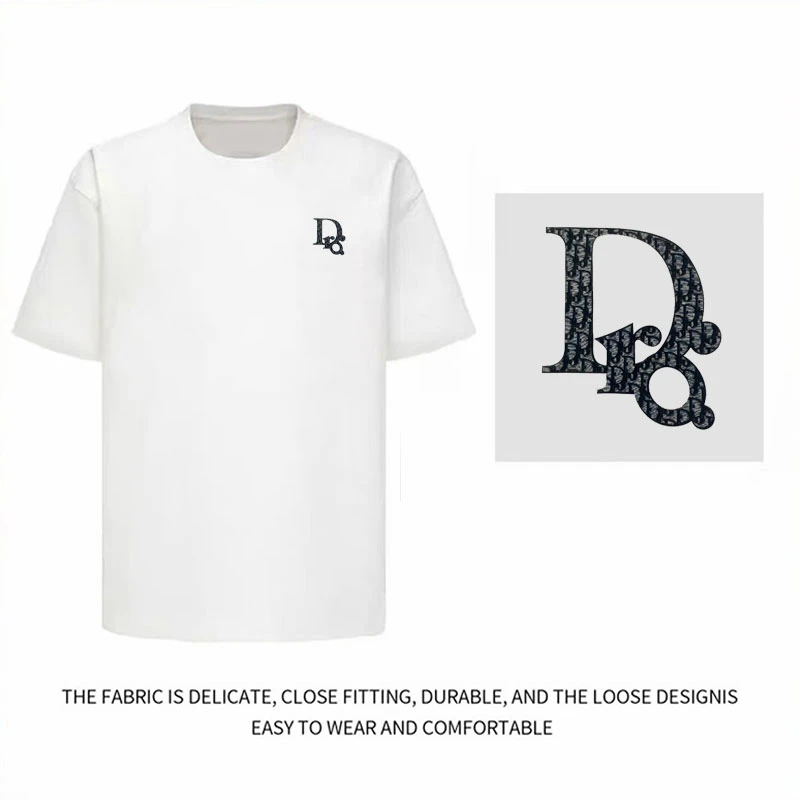 D家字母3D立体2025新款情侣短袖男女宽松圆领半袖【121号】