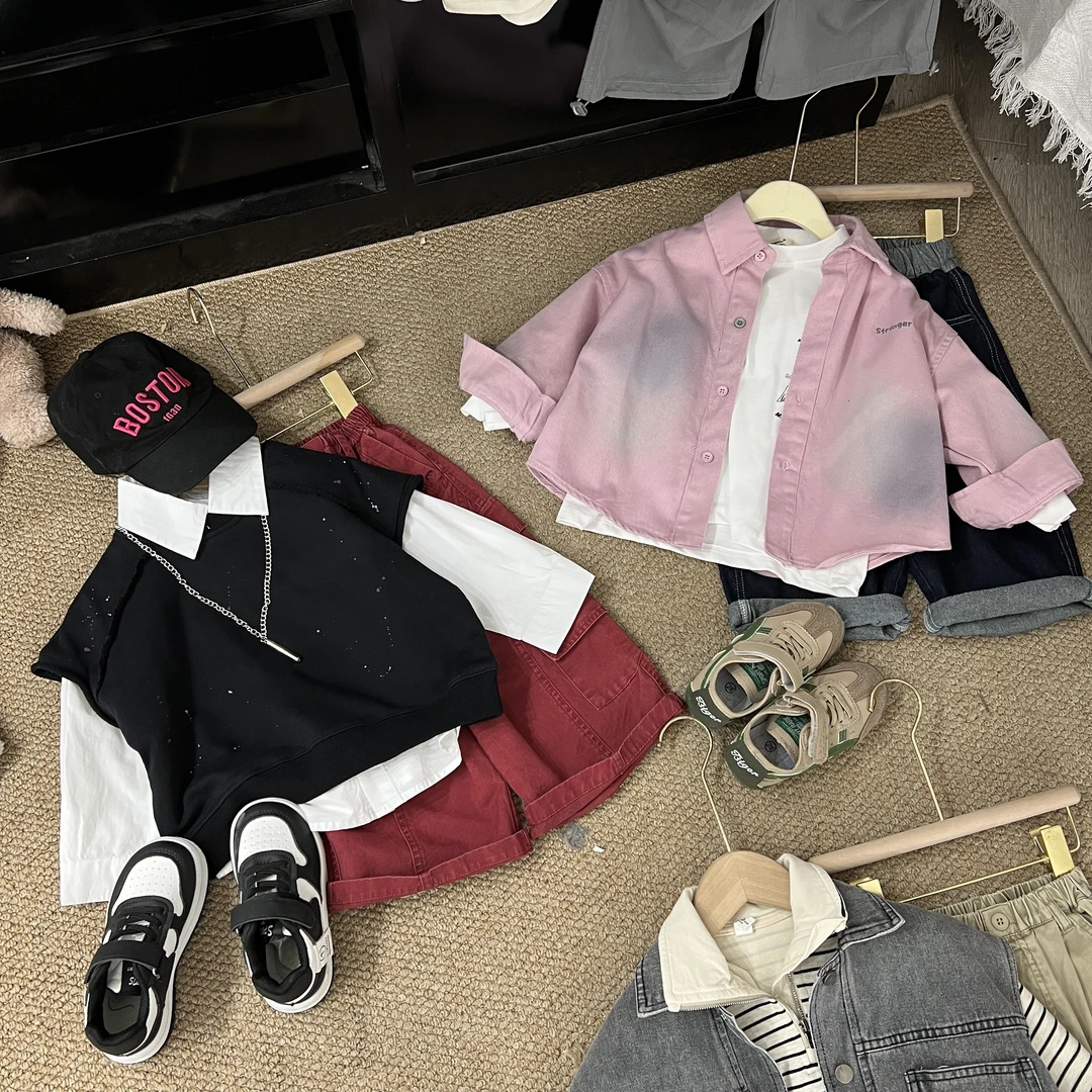 【2025春款001】2025年春季新款儿童休闲时尚套装韩系风格春款百搭