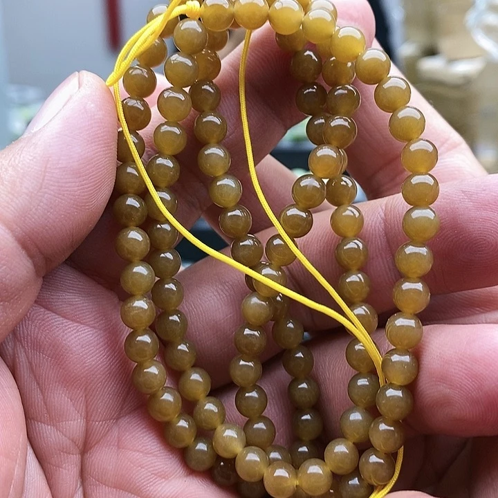 【闪购商品】未镶嵌手链和田玉108黄糖