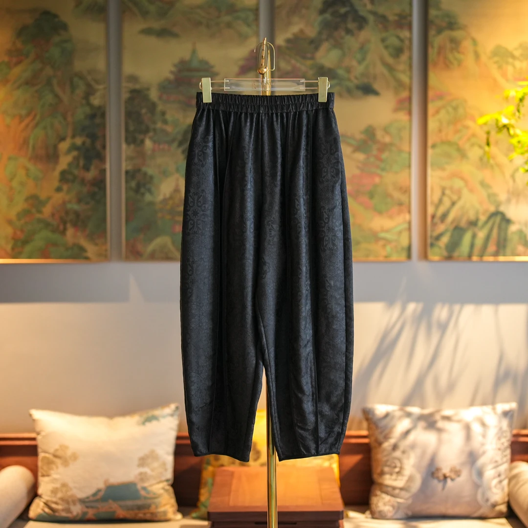 蓝大【璎宸】新中式桑蚕丝裤子7744