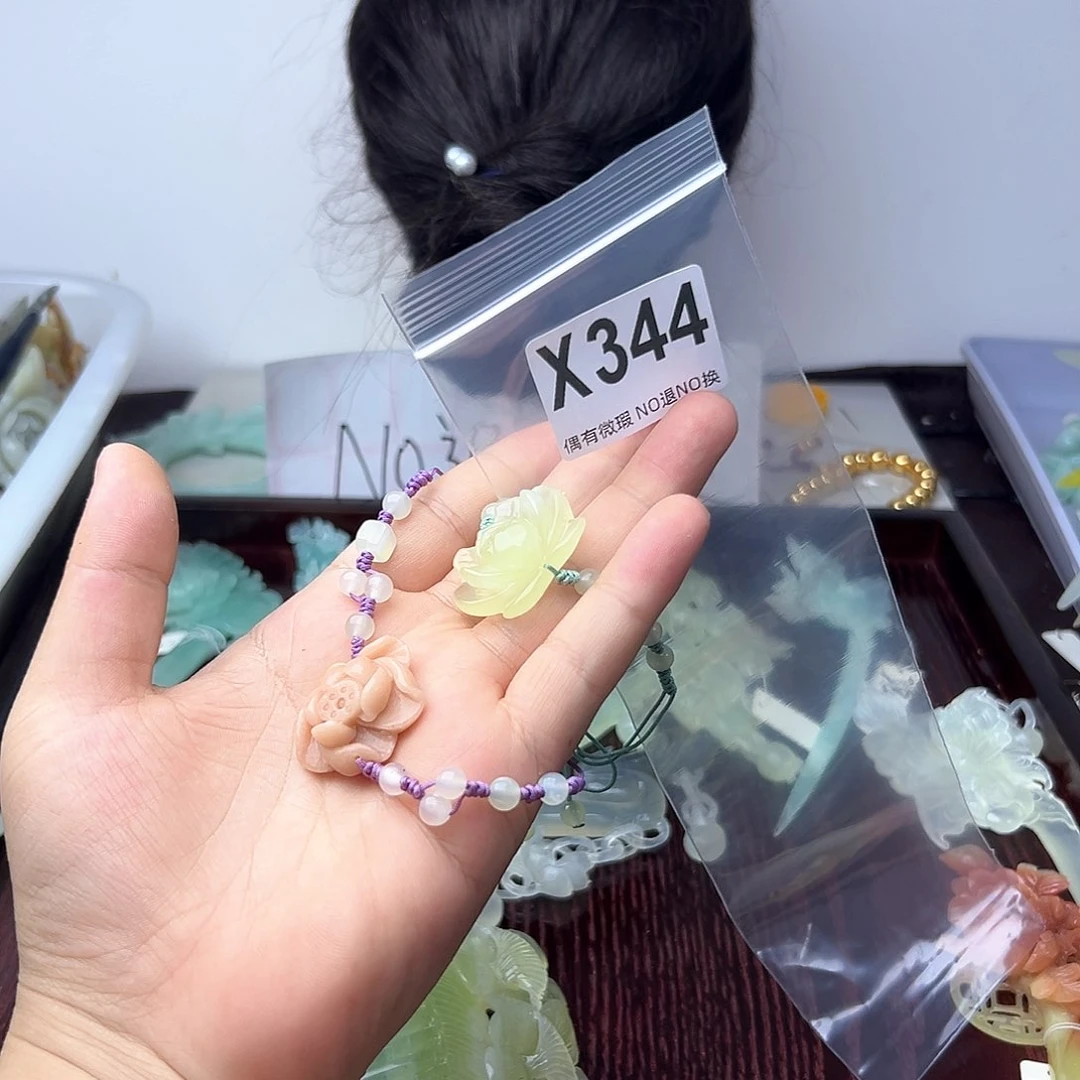 蛇纹石玉合金发饰?**?