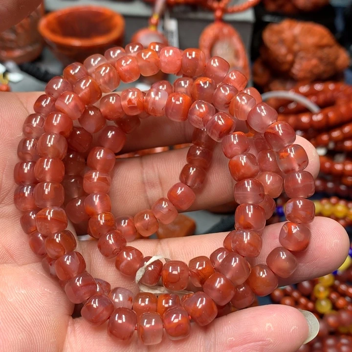 南红玛瑙未镶嵌手串7+mm