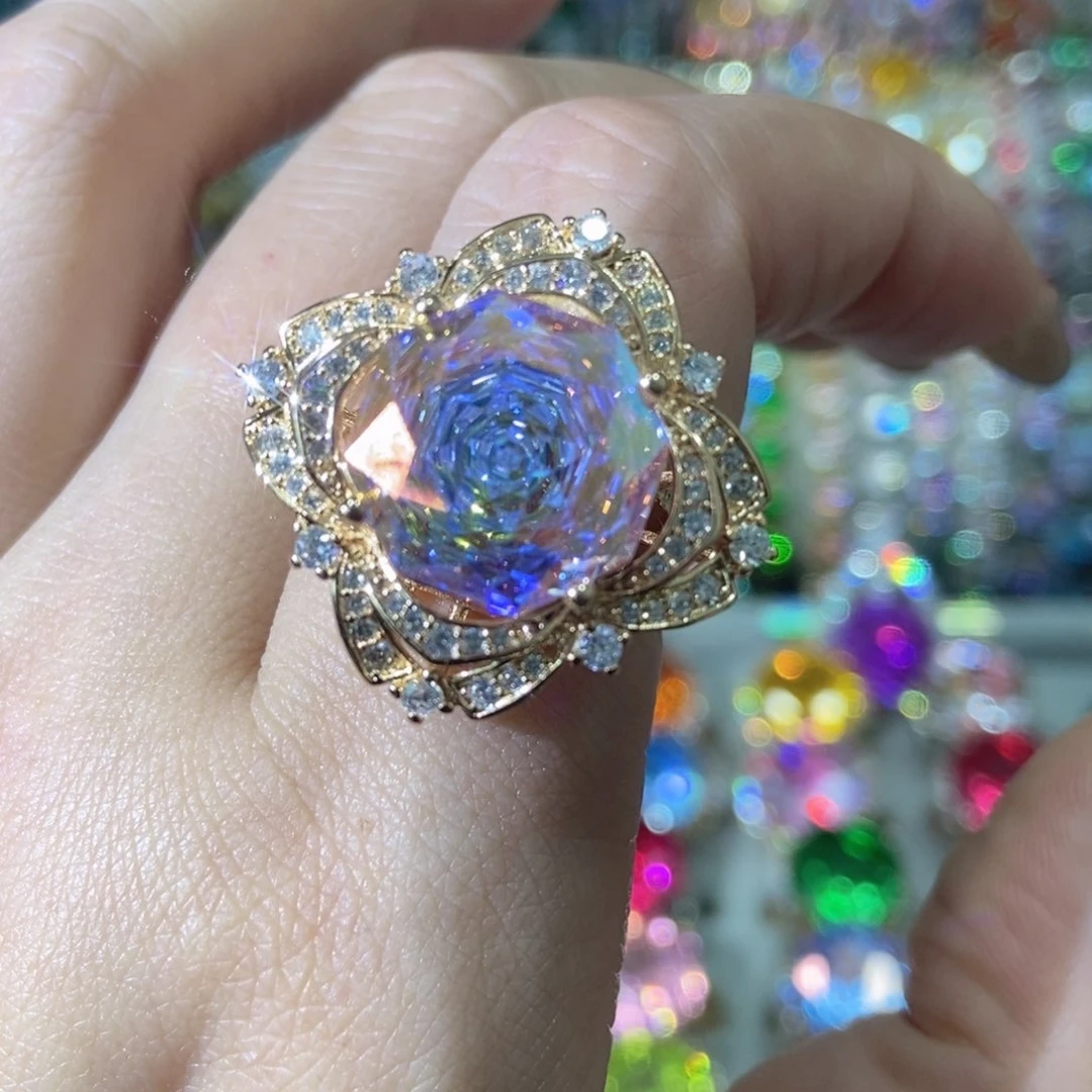 6锆石（处理）戒指