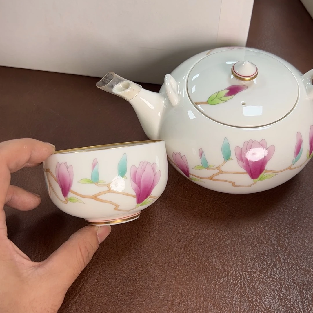 陶瓷香兰一壶五杯原盒