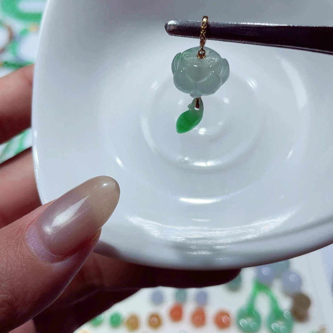 翡翠未镶嵌手链天然缅甸翡翠A货卡12