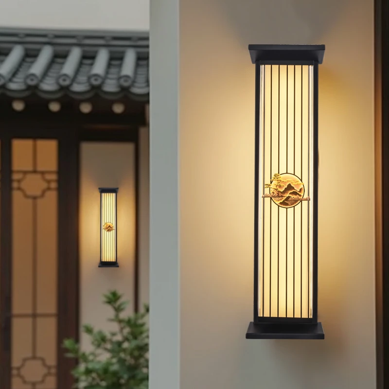 太阳能镀锌现代简约户外防水壁灯别墅大门极简室外院子门口柱子灯