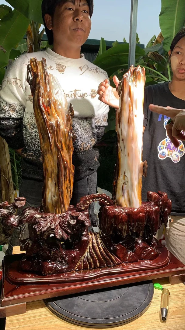 精美树化玉摆件2025119