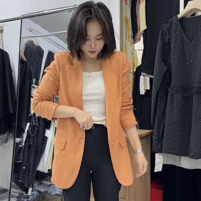 YY+806金扣亚麻西服外套