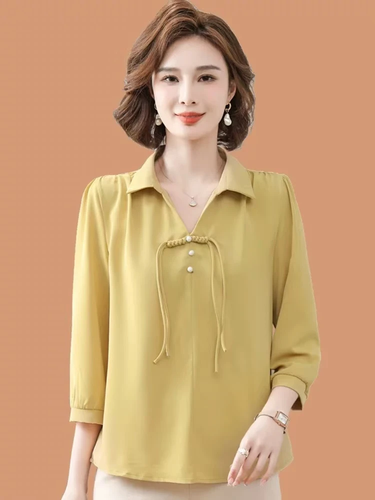 B08#国风衬衫上衣女