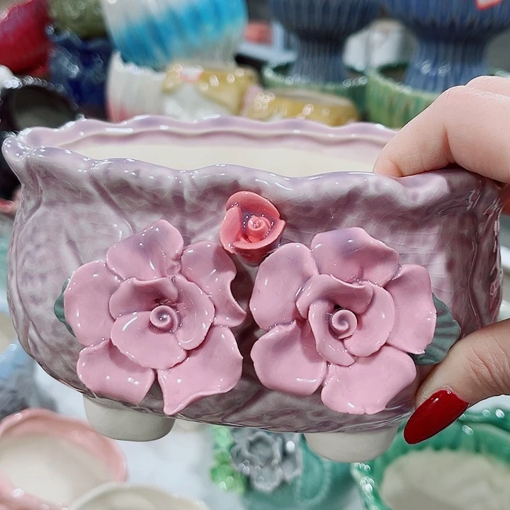 多肉陶瓷花盆满10元包邮