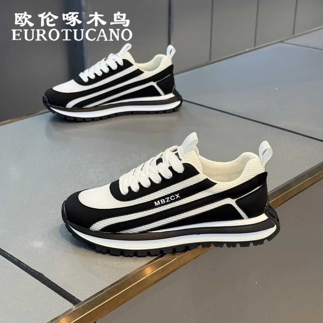欧伦啄木鸟EUROTUCANO男鞋秋季潮流透气网面鞋子男款耐磨运动鞋