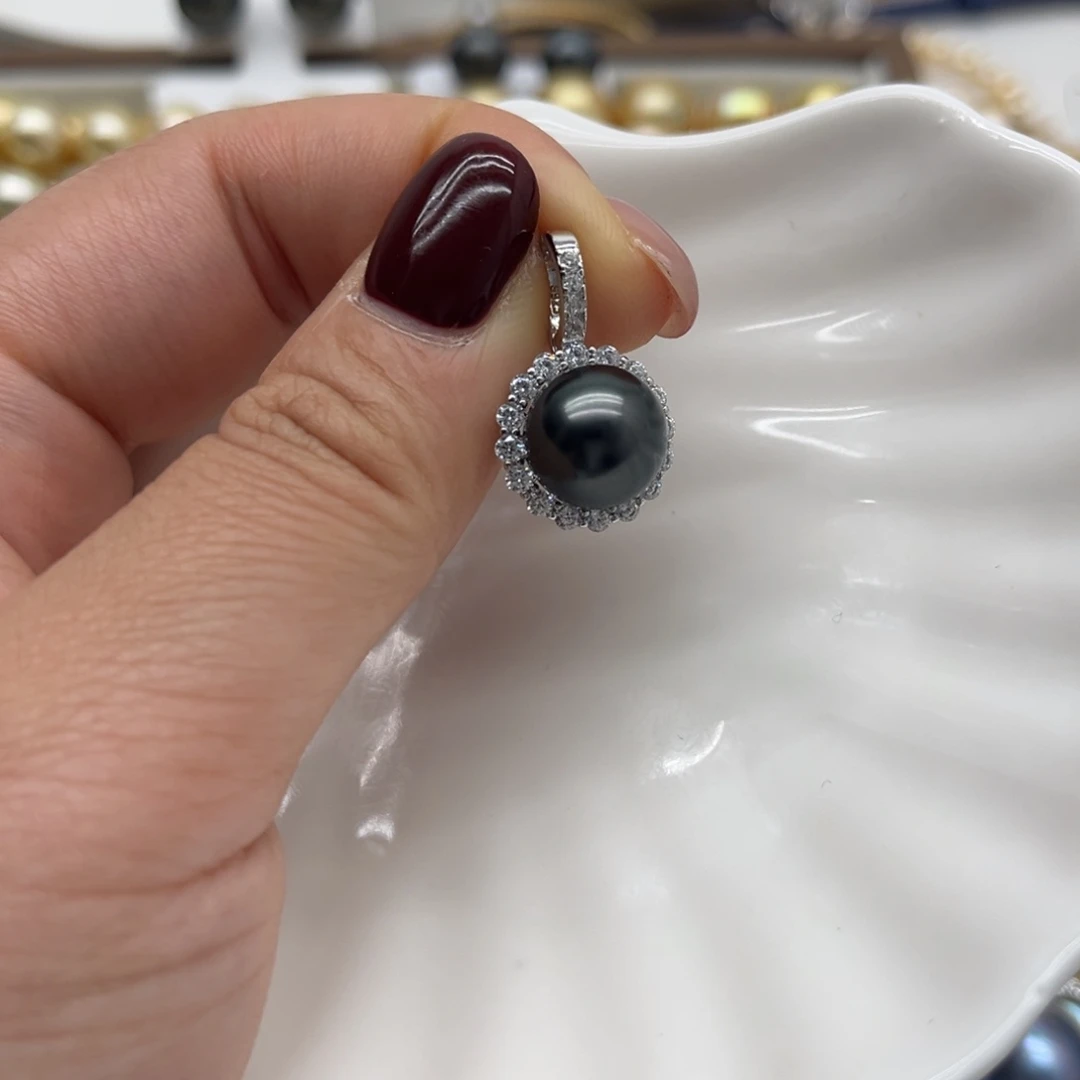 吊坠(不含链)海水珍珠银S925镶嵌