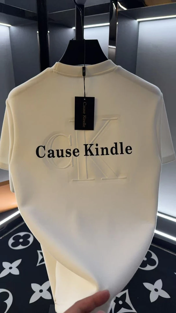 CAUSE KINDLE2025新款男女同款舒适休闲短袖纯棉T恤-K1钢印