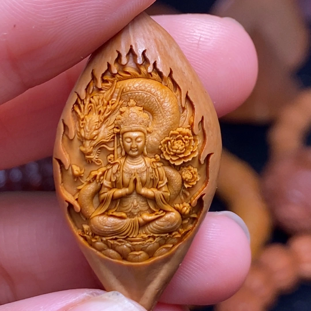 吊坠猴头核桃橄榄橄榄橄榄核雕刻