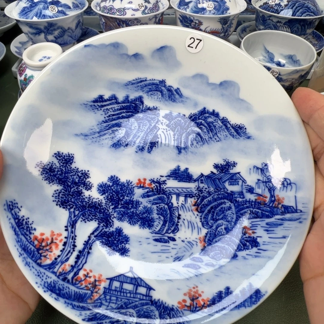 陶瓷景德镇纯手工纯手绘茶具木木27