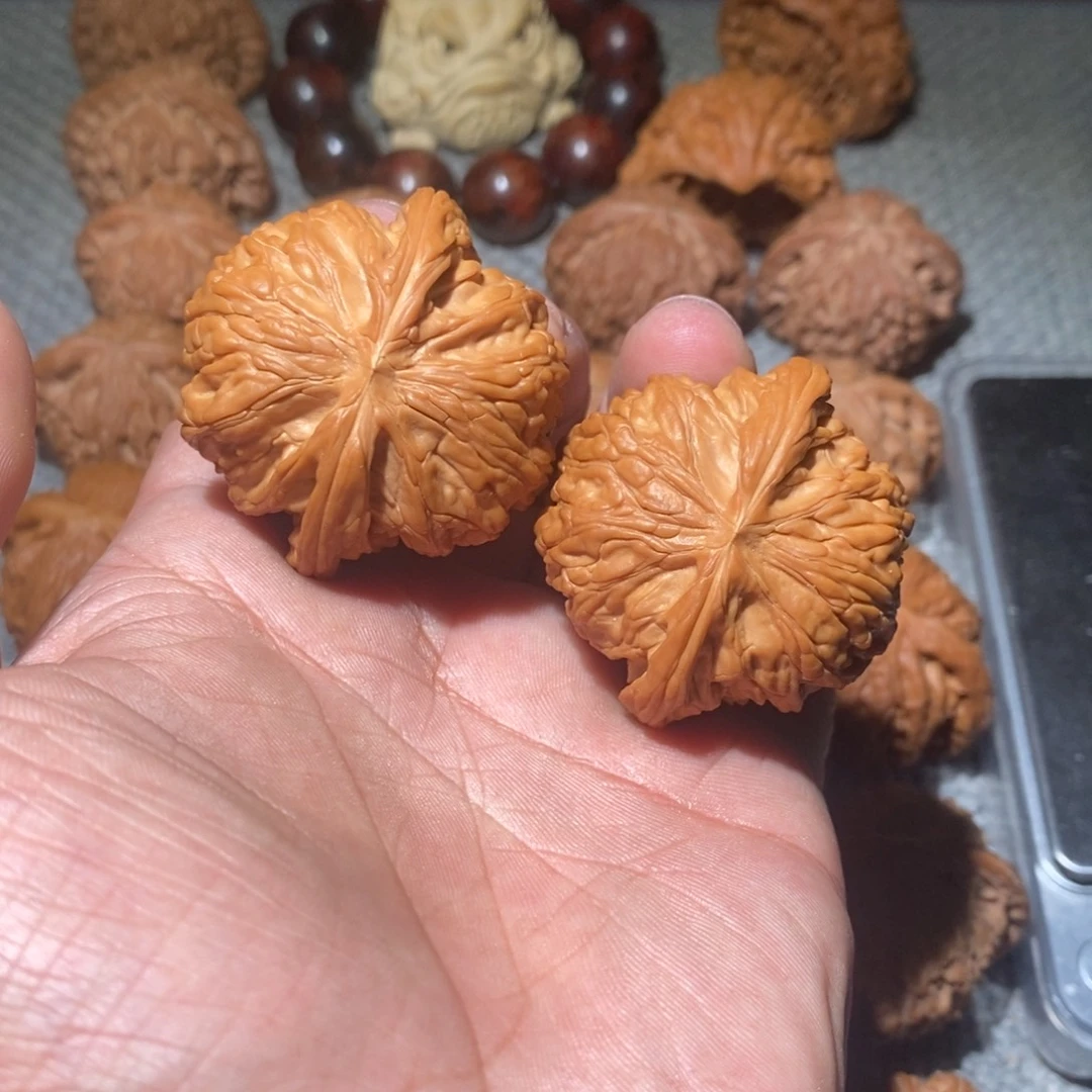 吊坠文玩核桃44满肉磨盘