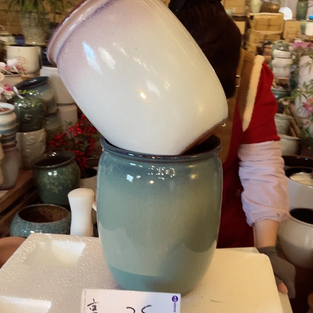 紫砂花盆高度25口径19