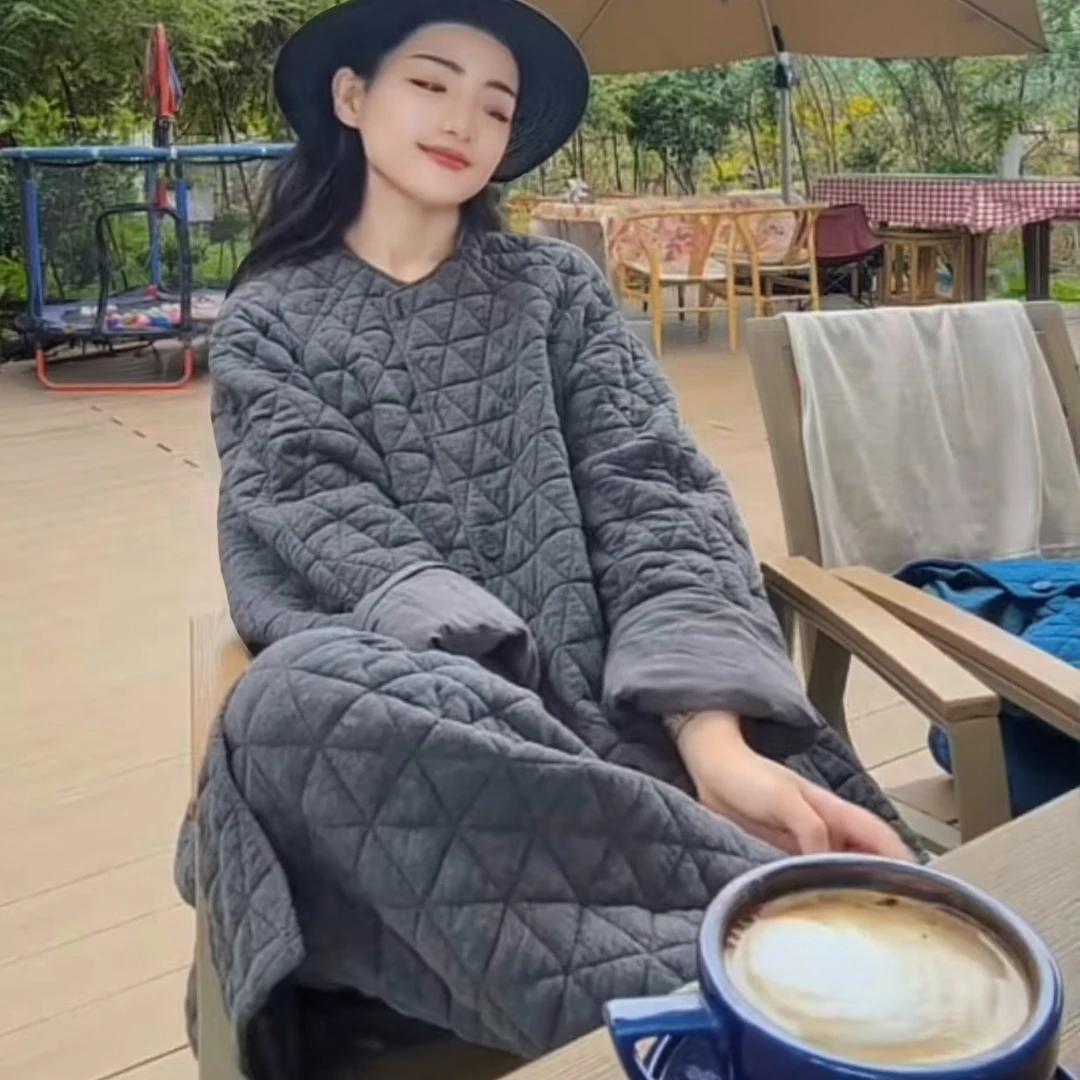 麻豆豆服饰精选（悦木之林）三角几何压棉工艺棉服