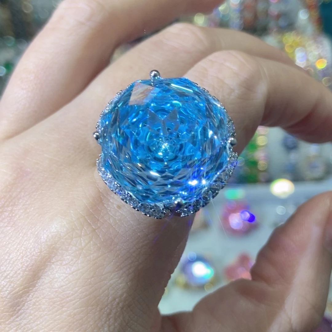 6锆石（处理）戒指