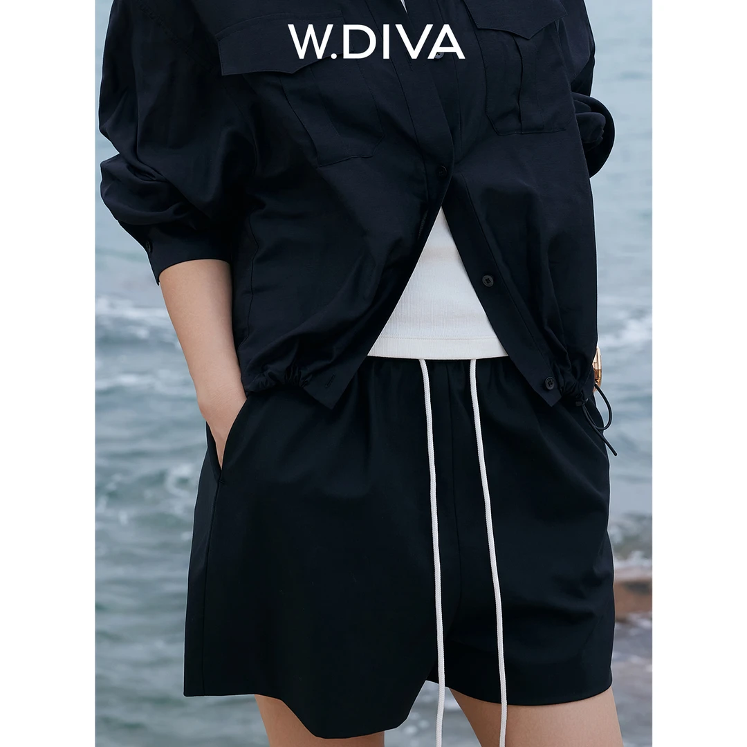 W.Diva【自由调】Row风老钱松弛感秋日简约不简单羊毛短裤53K282541