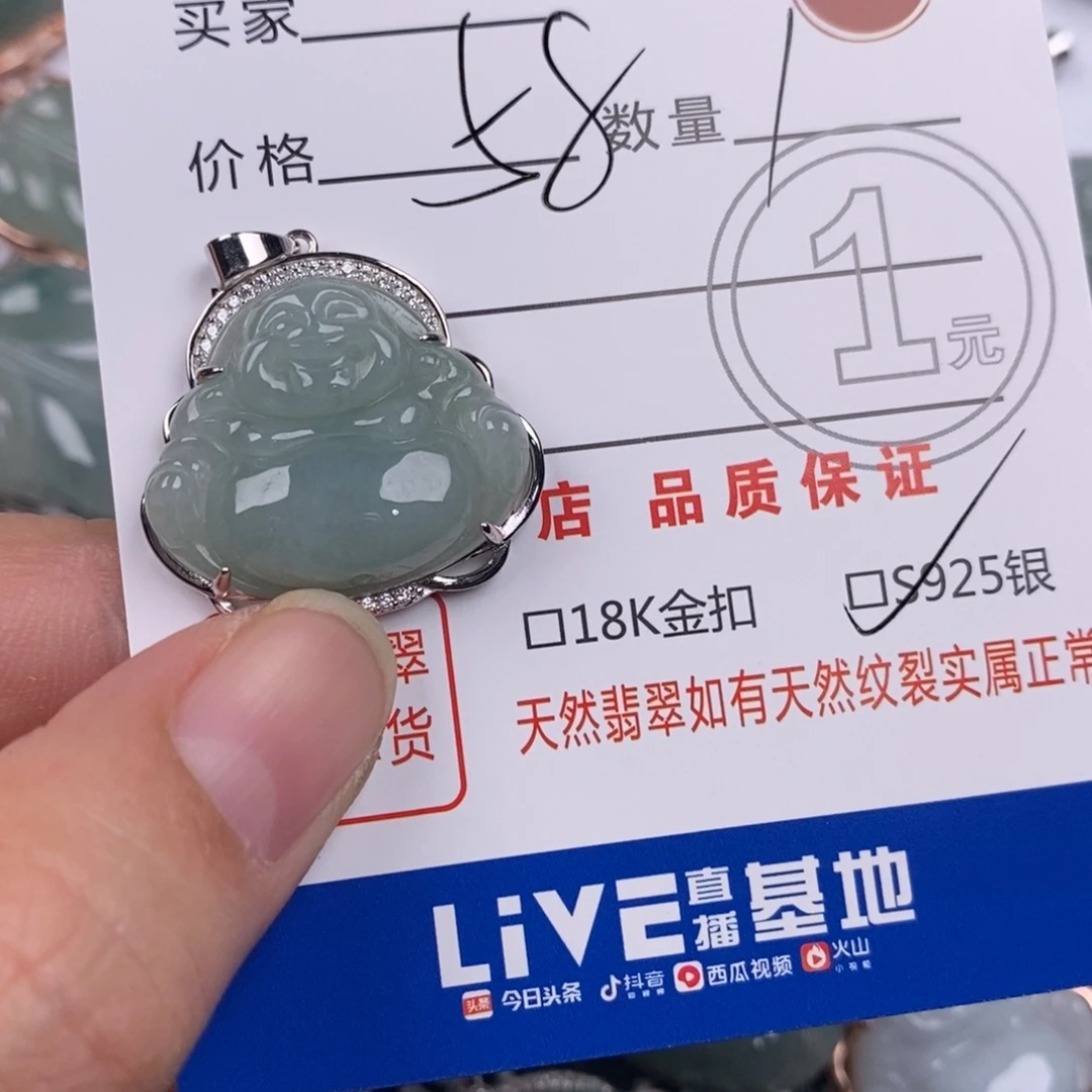翡翠银S925镶嵌颈饰