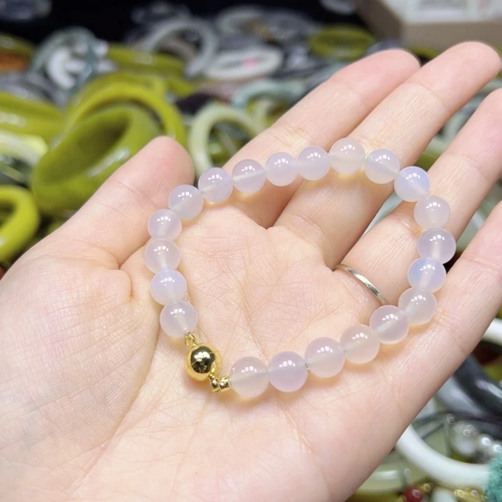 未镶嵌蛇纹石玉手链