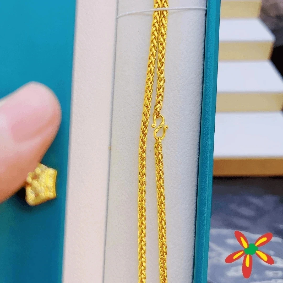 铜合金项链 精致龙骨项链百搭气质锁骨链毛衣链吊坠挂绳挂链时尚