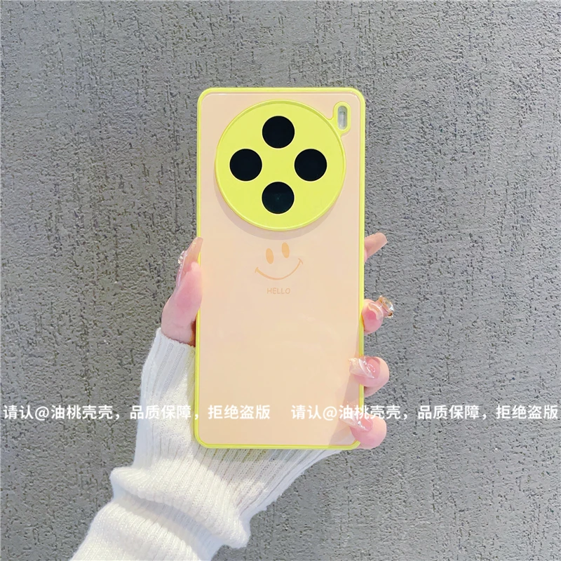 （vivoX100系列）肤感玻璃壳适用vivoX100/vivoX100Pro手机壳爆款潮