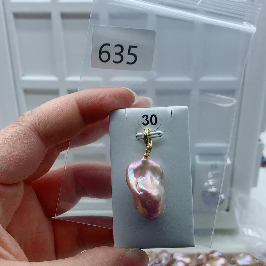 合金吊坠(不含链)淡水珍珠