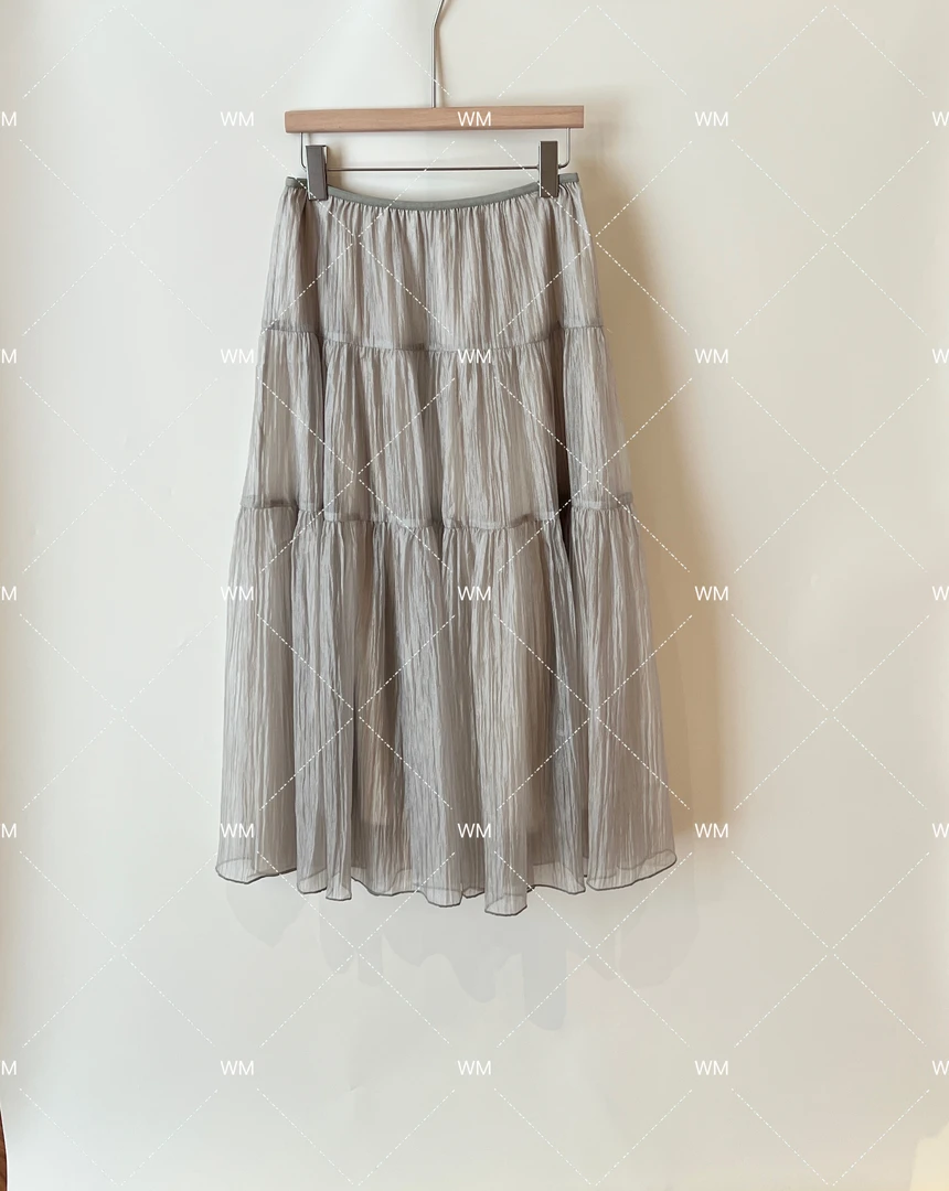 WMeng.银河*小众设计师款极简百搭显瘦纱裙JS-Q-25042803