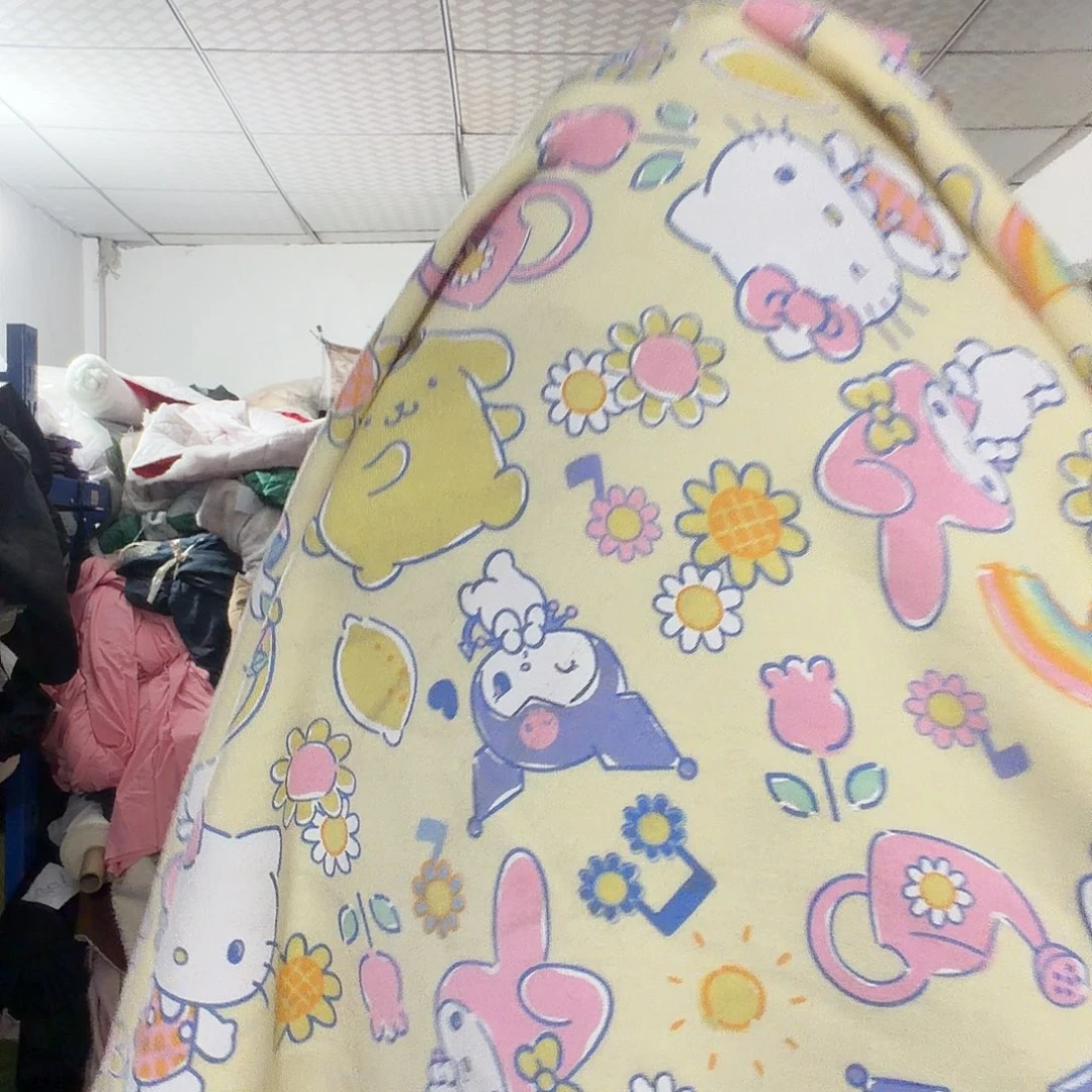 三米一份A02单面绒布料。