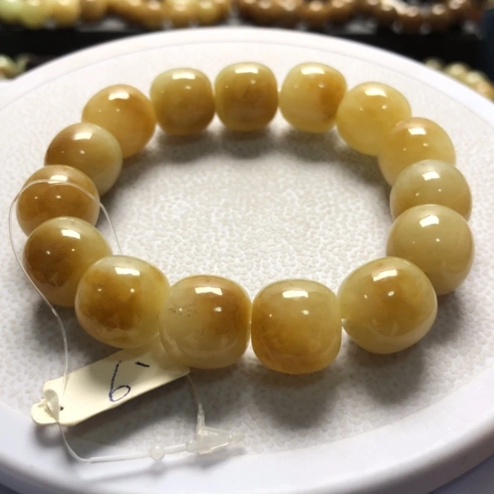 和田玉手串未镶嵌卡14