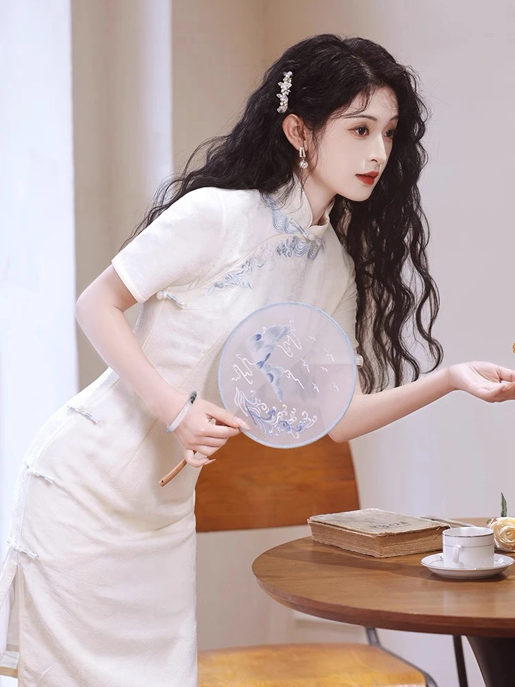 【2537 茶香】显瘦气质修身优雅复古中国风旗袍
