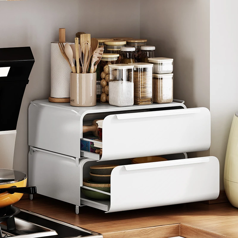 厨房收纳神器多功能台面调料架家用调料收纳盒免打孔调味品置物架